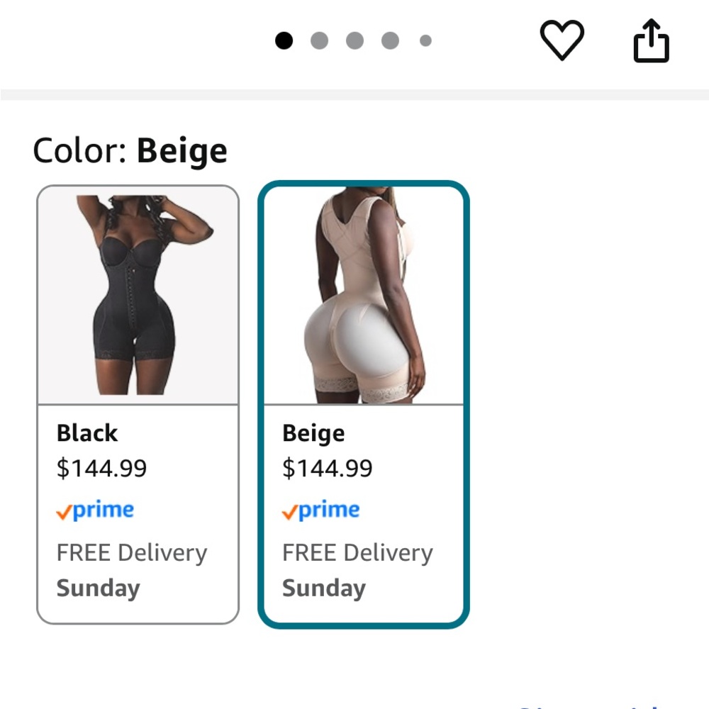 TWO Snatched Faja’s - large - beige and black
